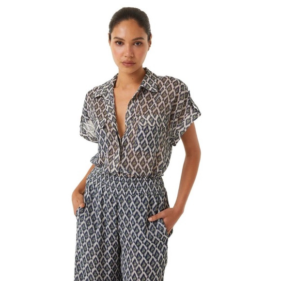 MISA Los Angeles Tops - MISA Erin Top in Peridot Eyes‎ Size Small